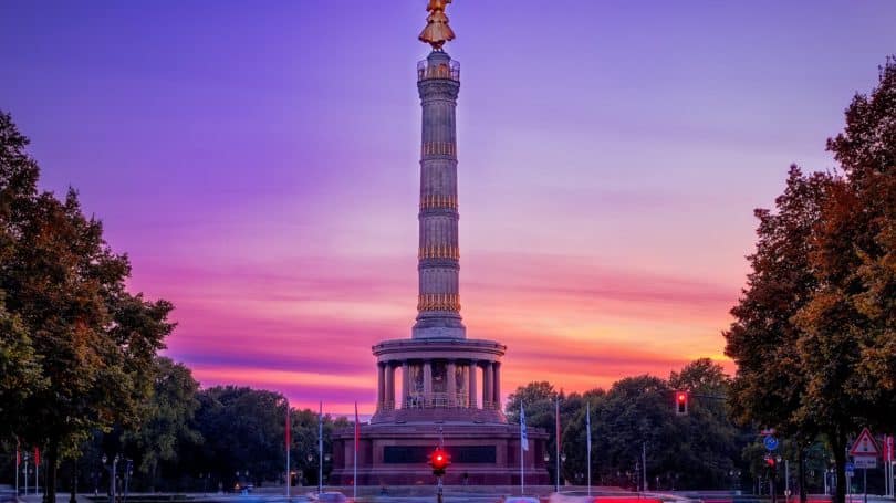 Die Straßen rund um die Siegessäule in Berlin