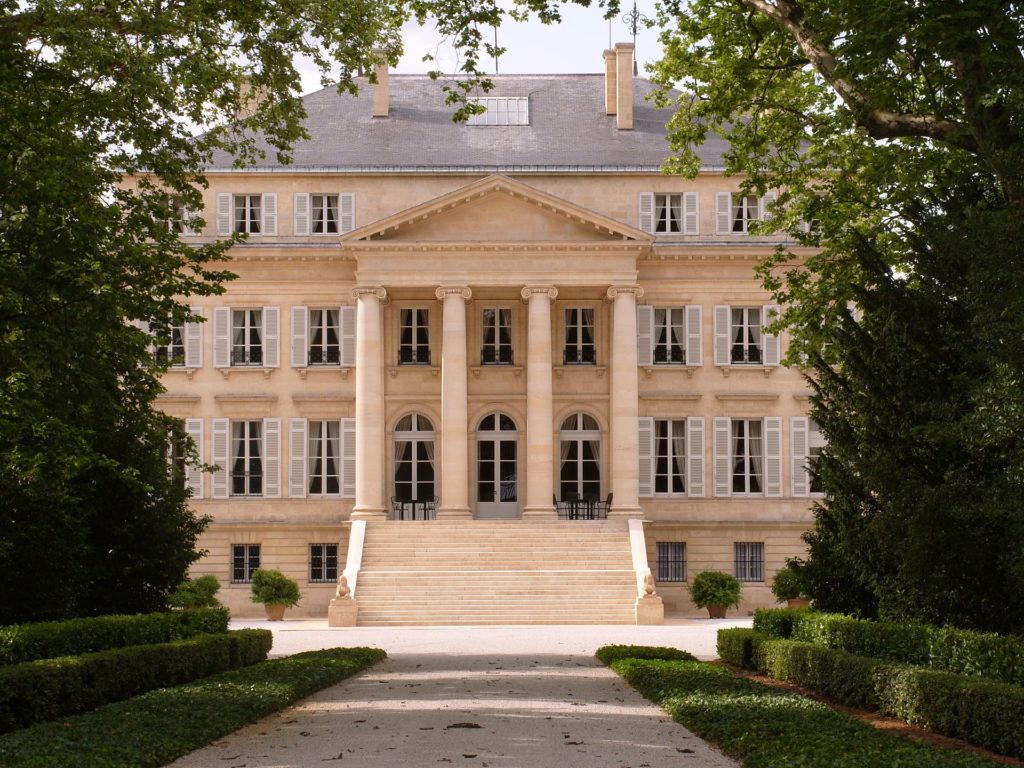 Das chateau margaux in Bordeaux, Frankreich.