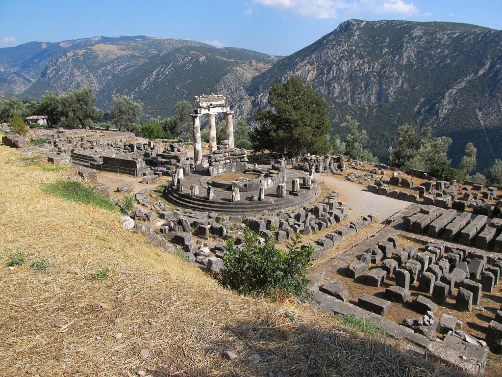 Die Ruinen von Delphi in Griechenland