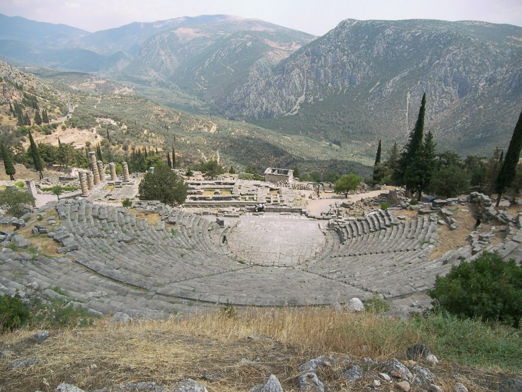 Stadion Ruinen in Delphi